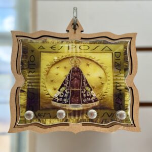 Adorno de Parede com Porta Chaves Nossa Senhora Aparecida em MDF