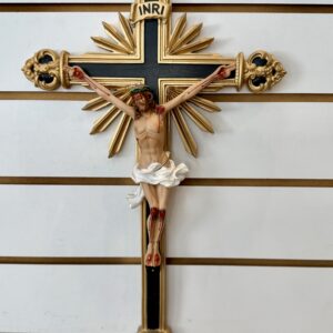 Cruz de Parede em Resina com Raios - 56cm